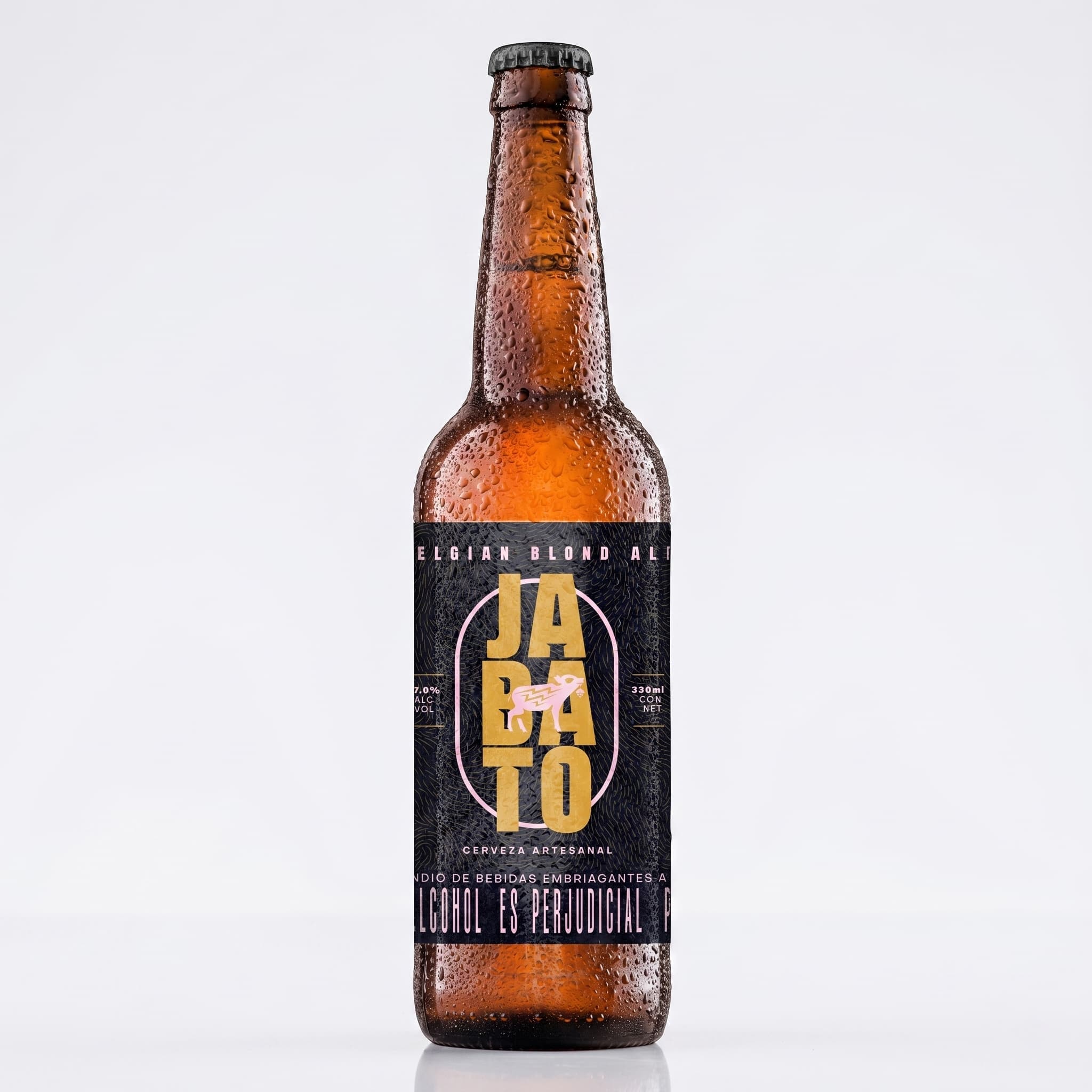 Botella Jabato Belgian Blond Ale 330ml — estilo belga artesanal para brindis y parches sofisticados