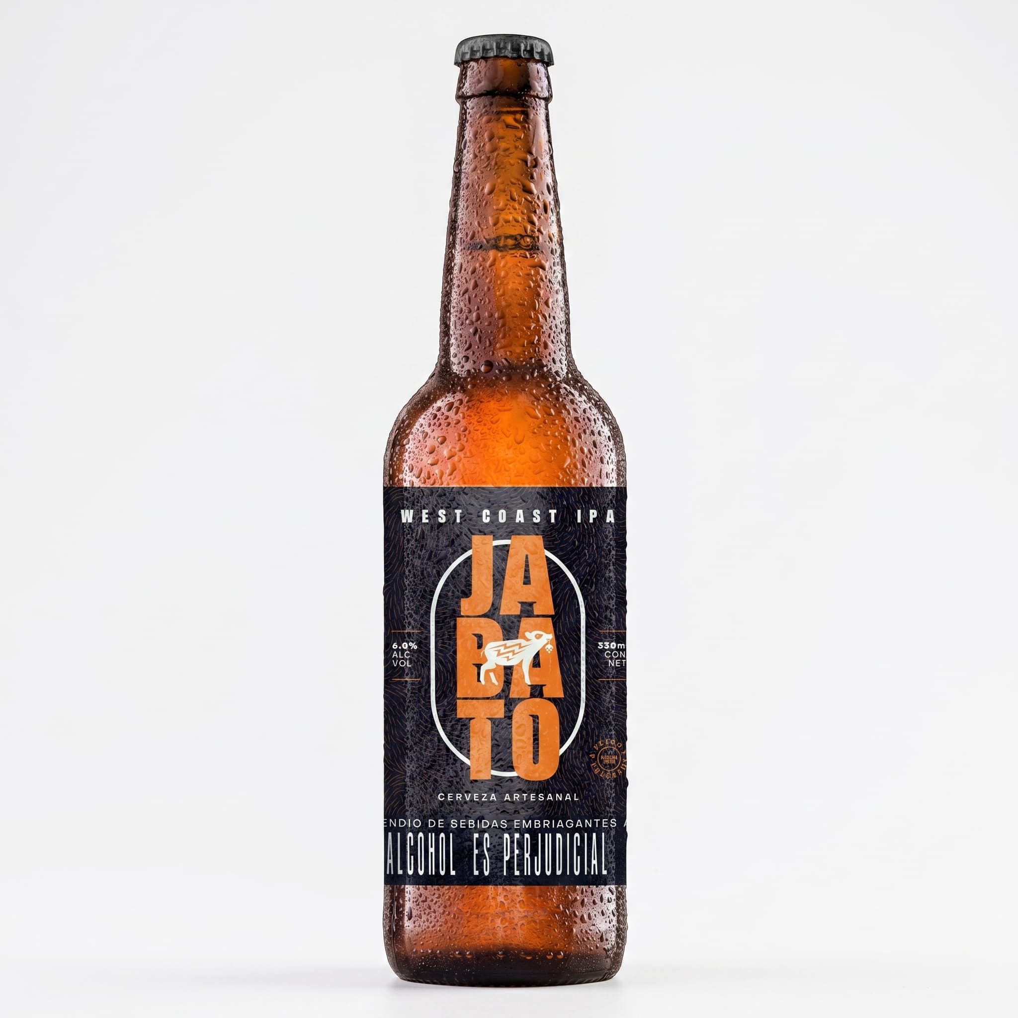 Botella Jabato West Coast IPA 330ml — IPA artesanal para parches con actitud